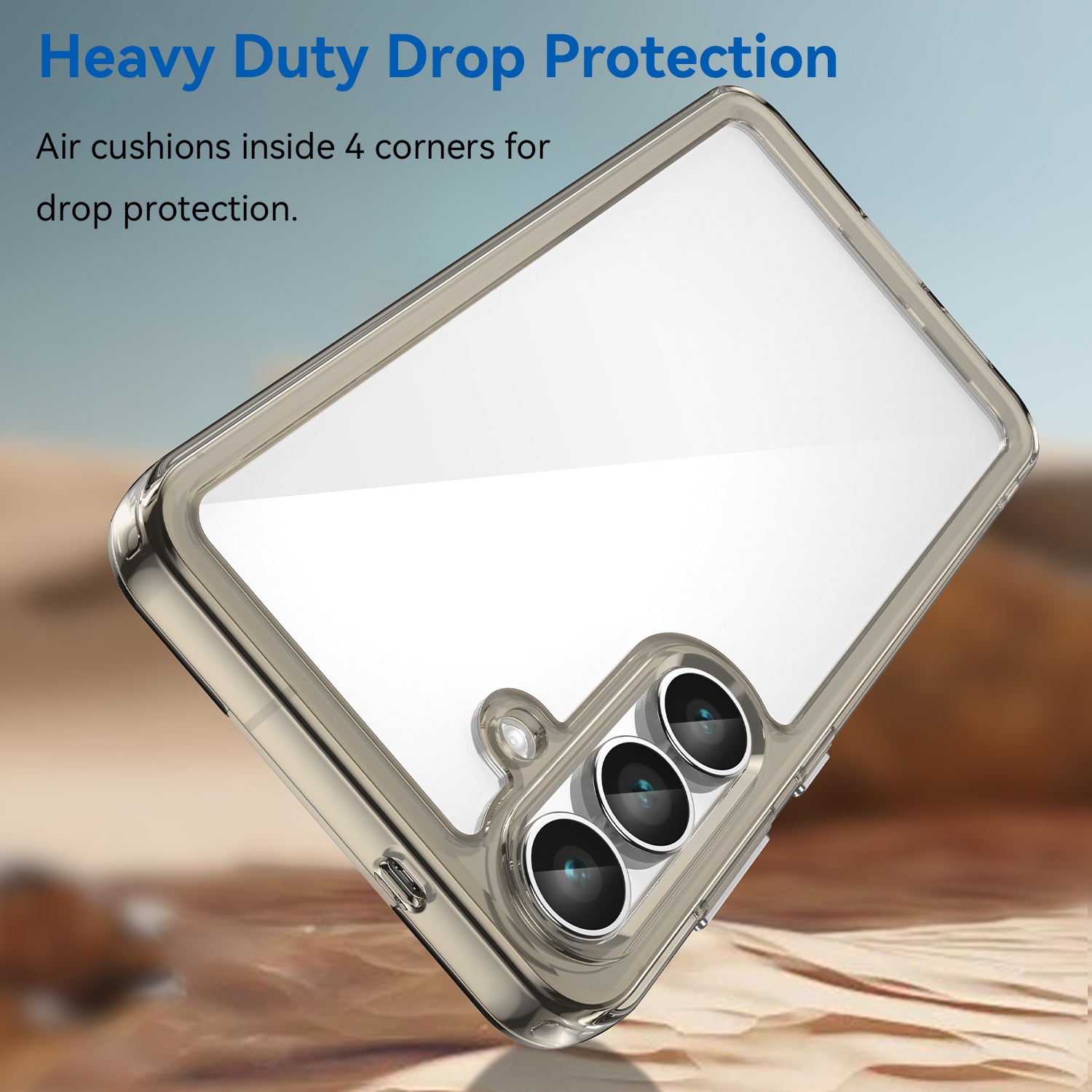 Samsung Galaxy S25FE Soft TPU Bumper Case [Clear Grey]