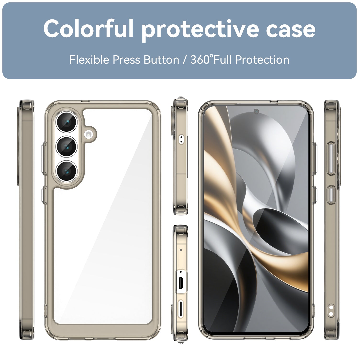 Samsung Galaxy S25FE Soft TPU Bumper Case [Clear Grey]