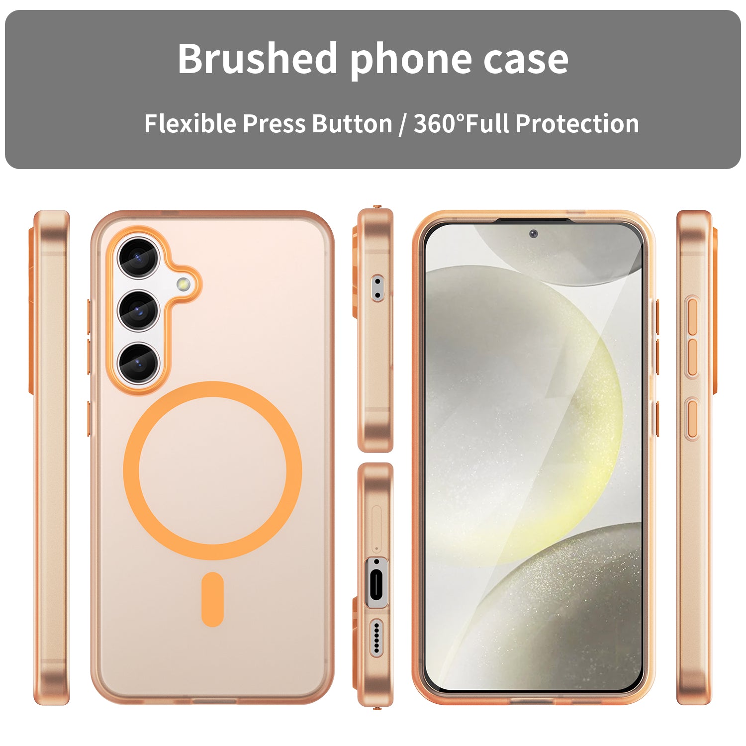 Samsung Galaxy S24 / S25 MagSafe Soft Matte Case [Orange]