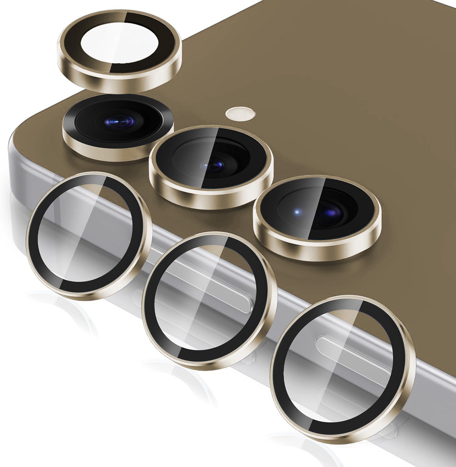 Samsung S25 Plus Eagle Eye AR+AF Camera Lens Protector with Removal Tool [Gold]