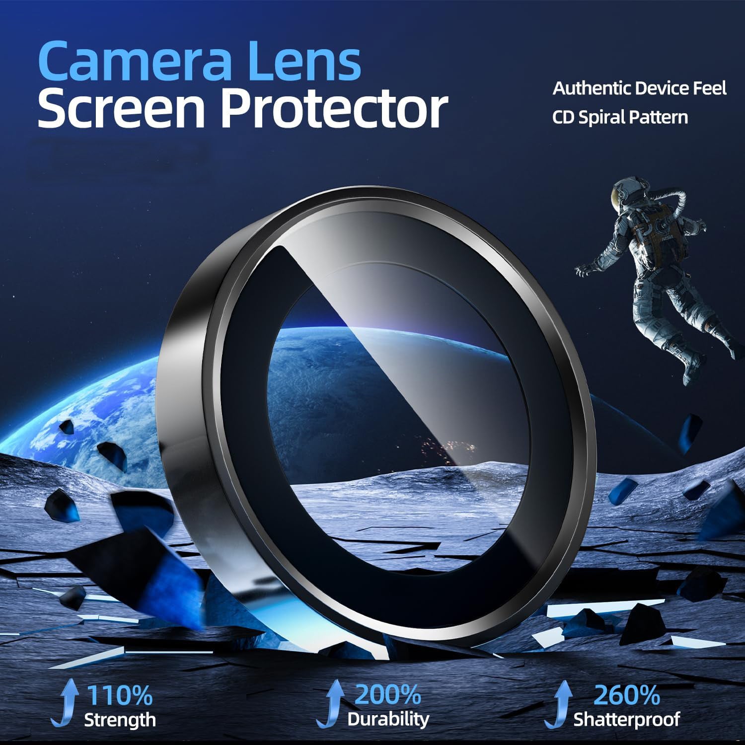 Samsung S25 Plus Eagle Eye AR+AF Camera Lens Protector with Removal Tool [Silver]