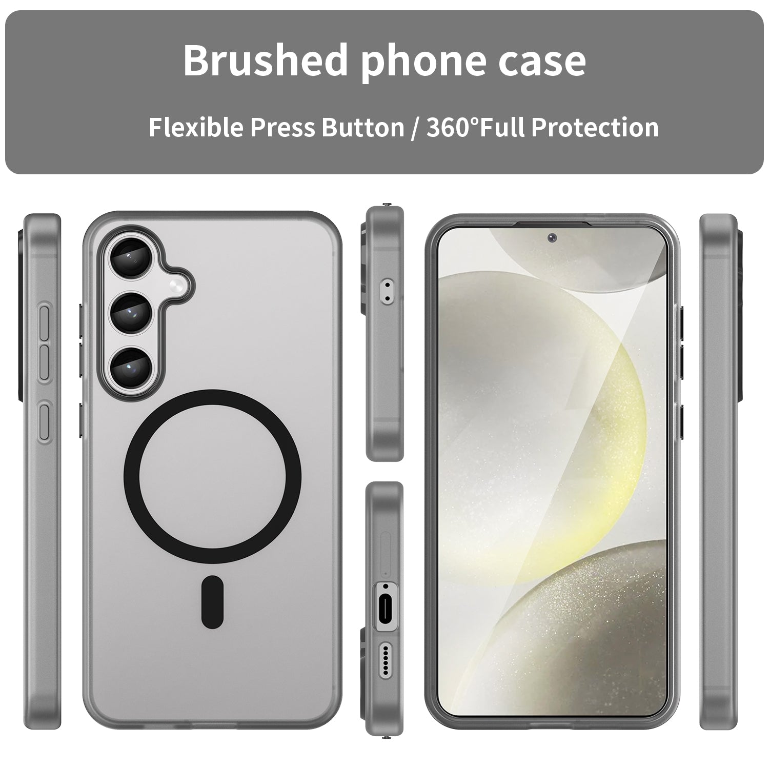 Samsung Galaxy S24+ / S25+ MagSafe Soft Matte Case [Black]