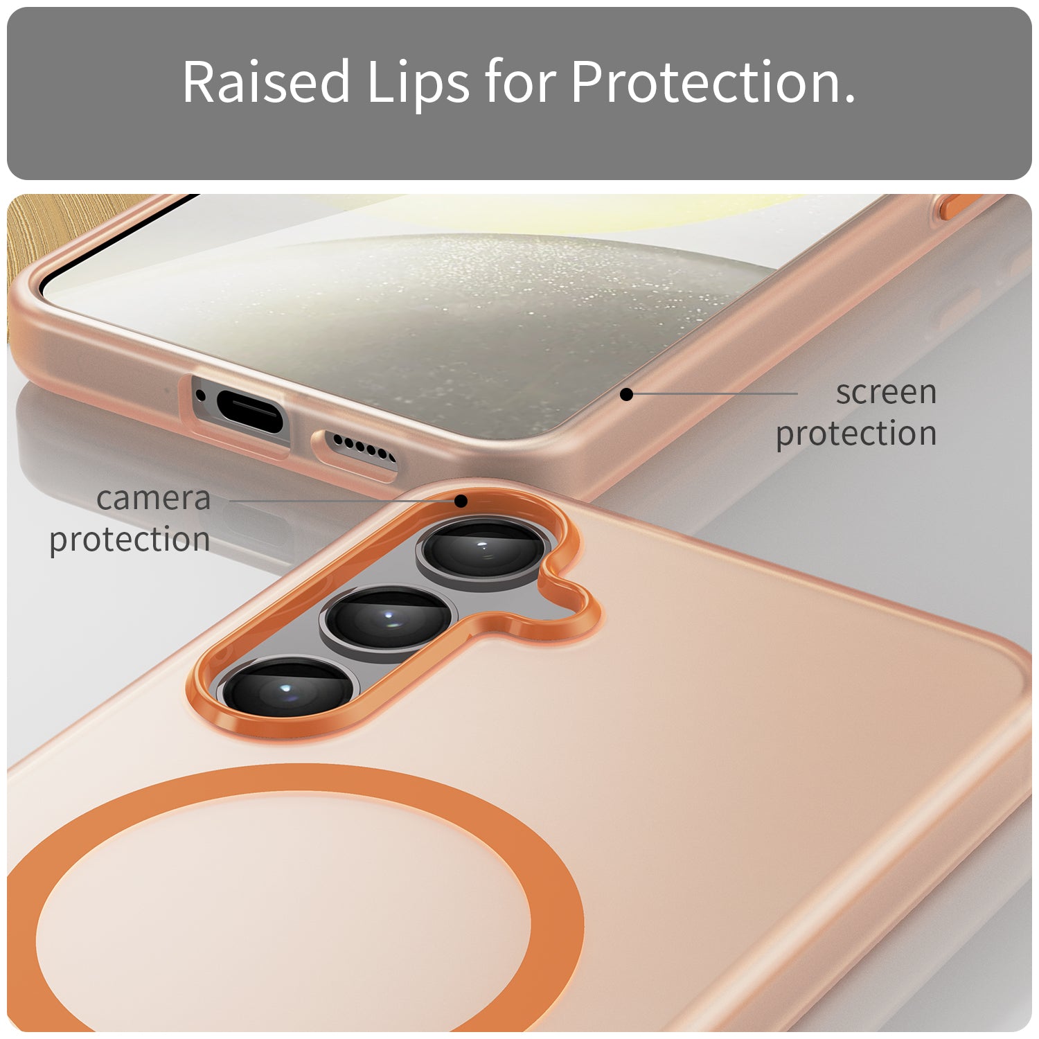 Samsung Galaxy S24+ / S25+ MagSafe Soft Matte Case [Orange]