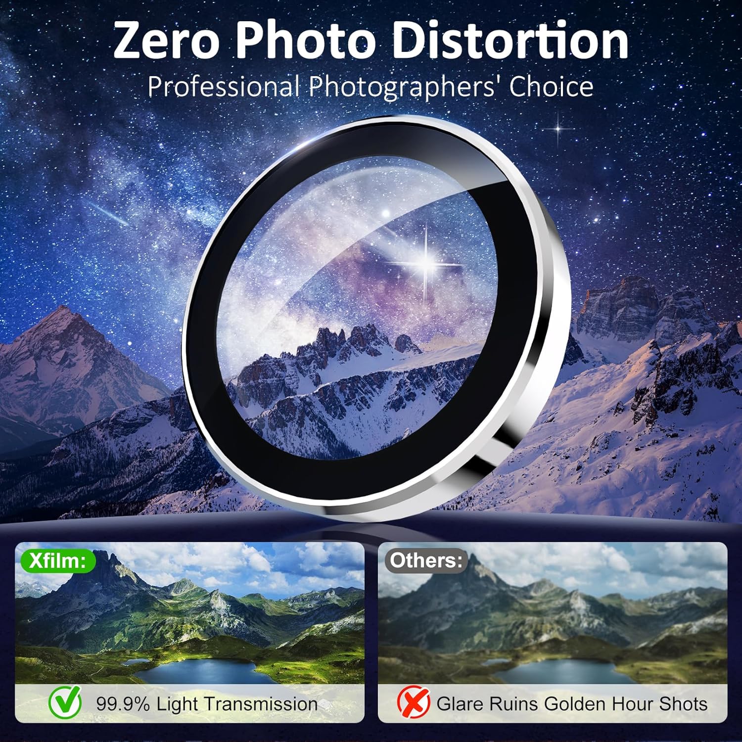 Samsung S25 Ultra Eagle Eye AR+AF Camera Lens Protector with Removal Tool [Silver]
