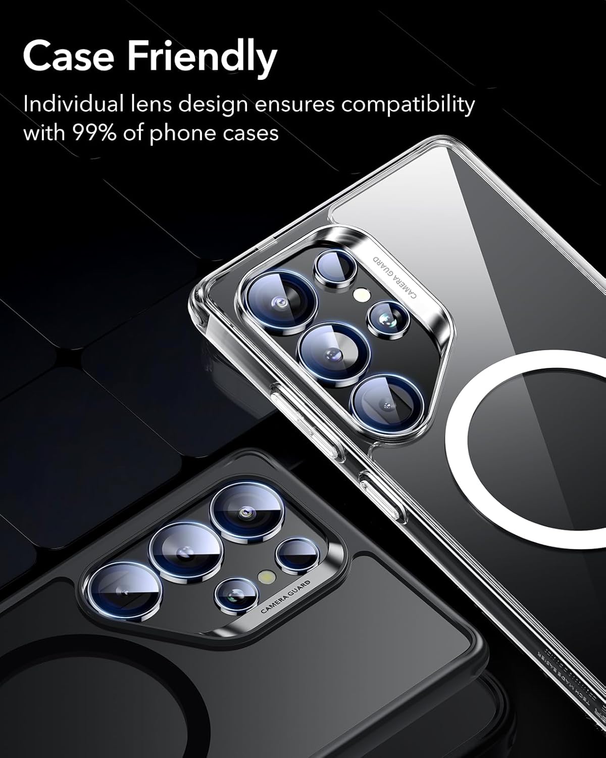Samsung S25 Ultra Eagle Eye AR+AF Camera Lens Protector with Removal Tool [Titanium Grey]