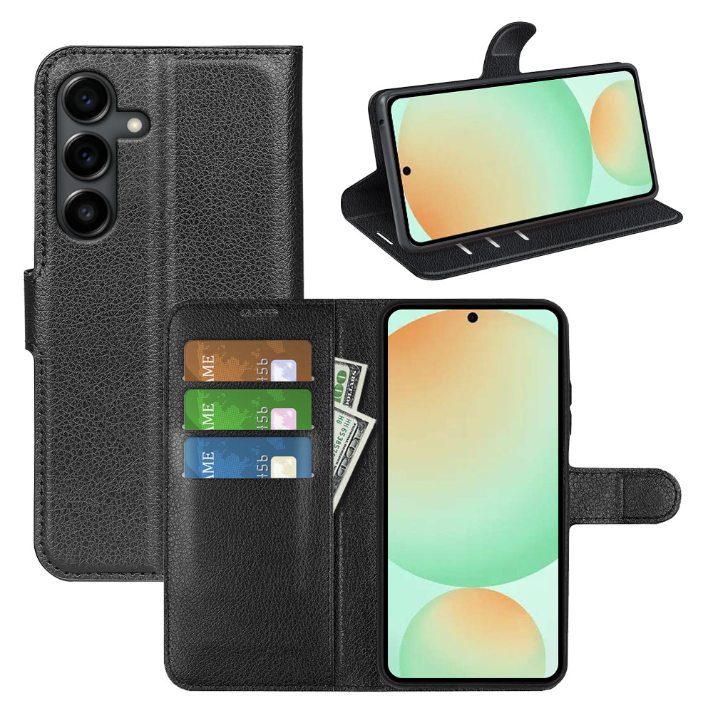 Samsung Galaxy S25FE PU Wallet Case [Black]