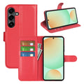 Samsung Galaxy S25FE PU Wallet Case [Red] - Red