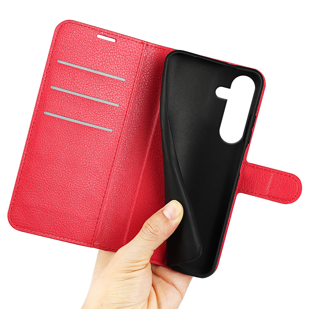 Samsung Galaxy S25FE PU Wallet Case [Red]