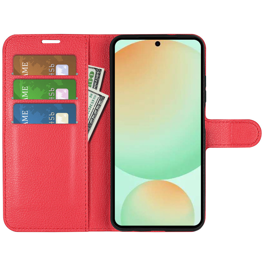 Samsung Galaxy S25FE PU Wallet Case [Red]