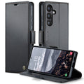 Samsung Galaxy S25FE CaseMe Retro Wallet Case [Black] - Black
