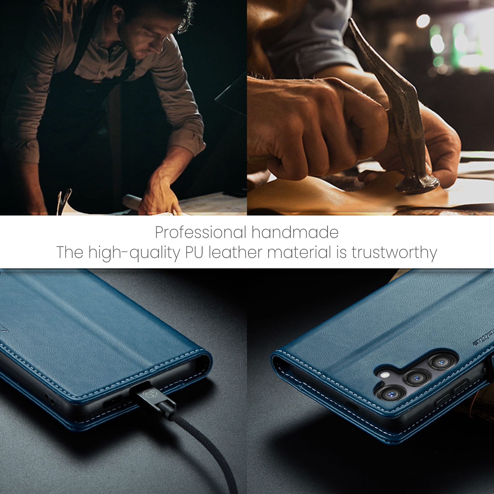 Samsung Galaxy S25FE CaseMe Retro Wallet Case [Navy]