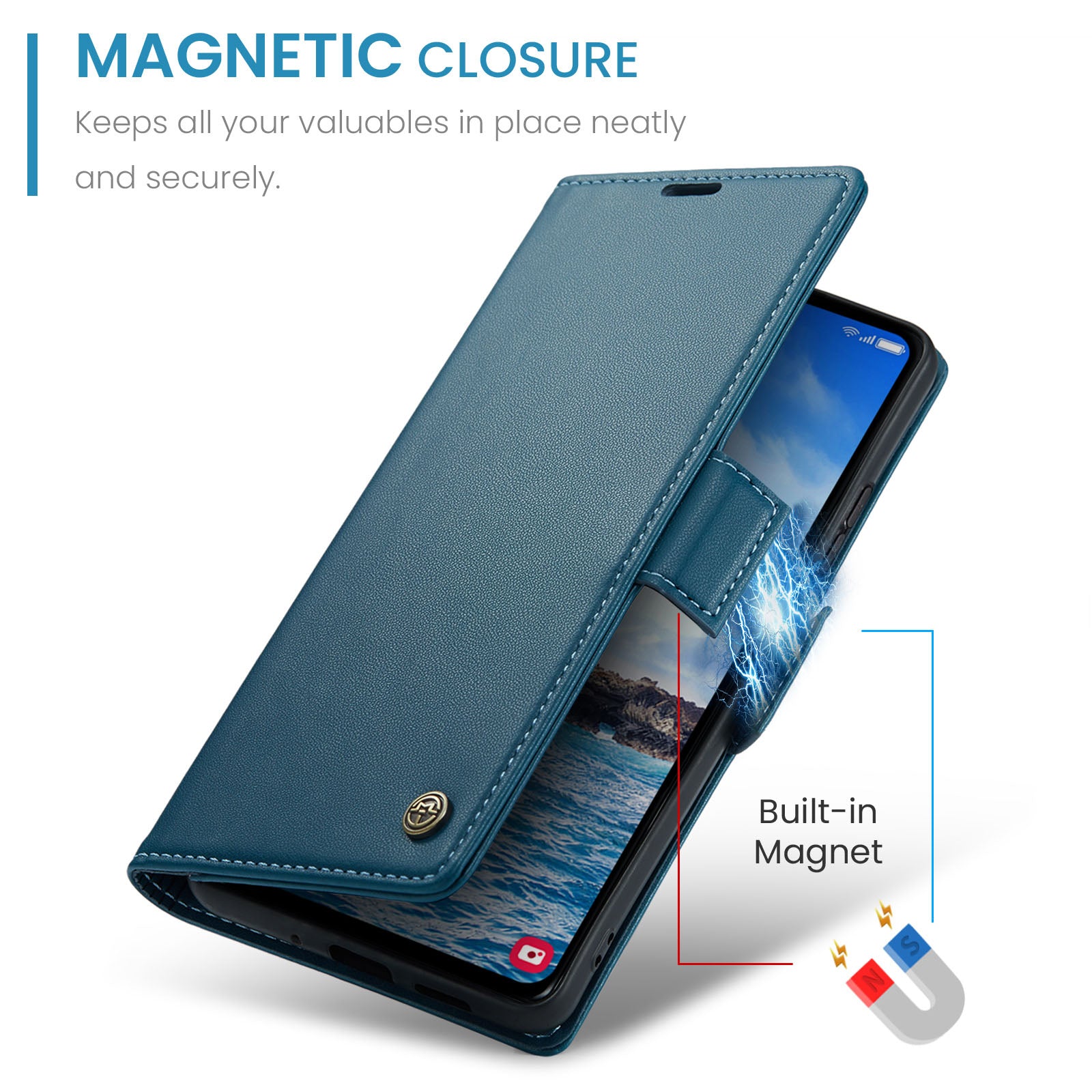 Samsung Galaxy S25FE CaseMe Retro Wallet Case [Navy]