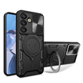 Samsung Galaxy S25FE Ring Kickstand Case w/ Camera Cover [Black] - Black