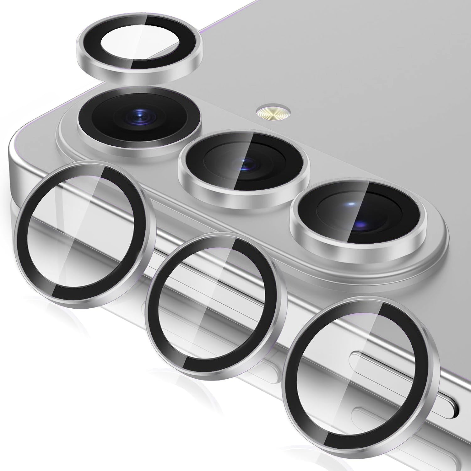 Samsung S26 Eagle Eye AR+AF Camera Lens Protector with Removal Tool [Silver]
