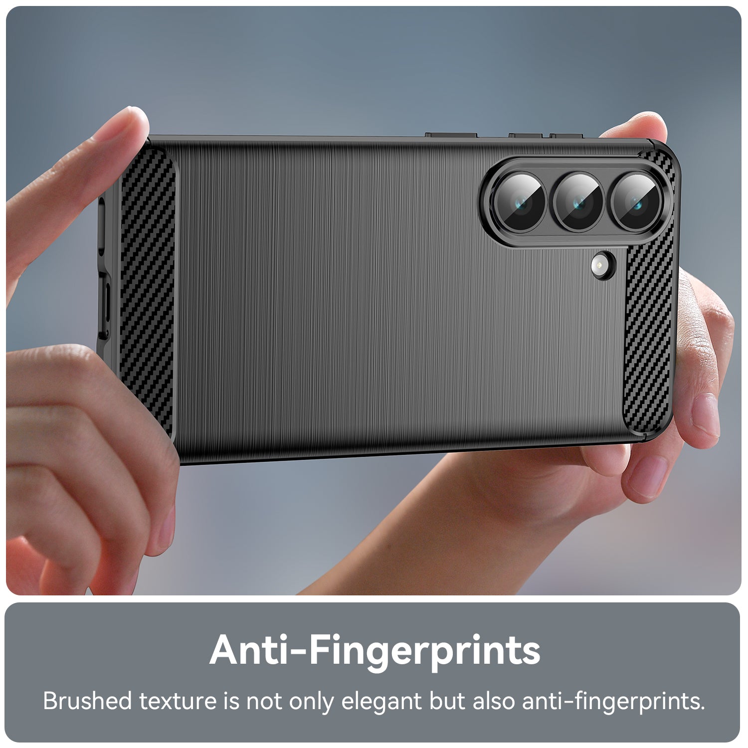 Samsung S26 Carbon Fibre TPU Case Slim Shockproof Cover Black