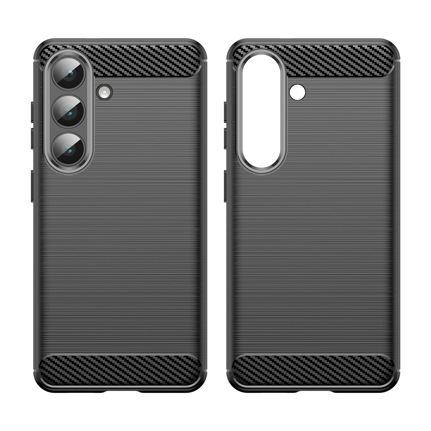 Samsung S26 Carbon Fibre TPU Case Slim Shockproof Cover Black