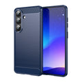 Samsung S26 Carbon Fibre TPU Case Slim Shockproof Cover Navy - Navy