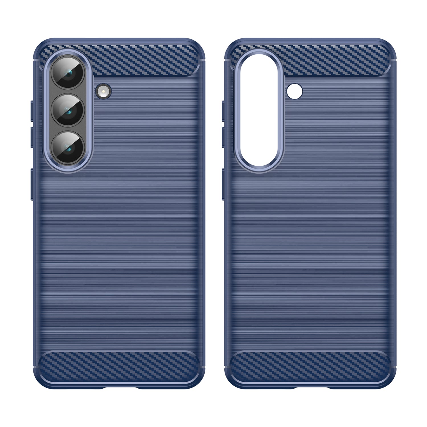 Samsung S26 Carbon Fibre TPU Case Slim Shockproof Cover Navy