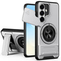 Samsung S26 Magnetic Ring Stand Case with Camera Slide Cover [Silver] - Silver