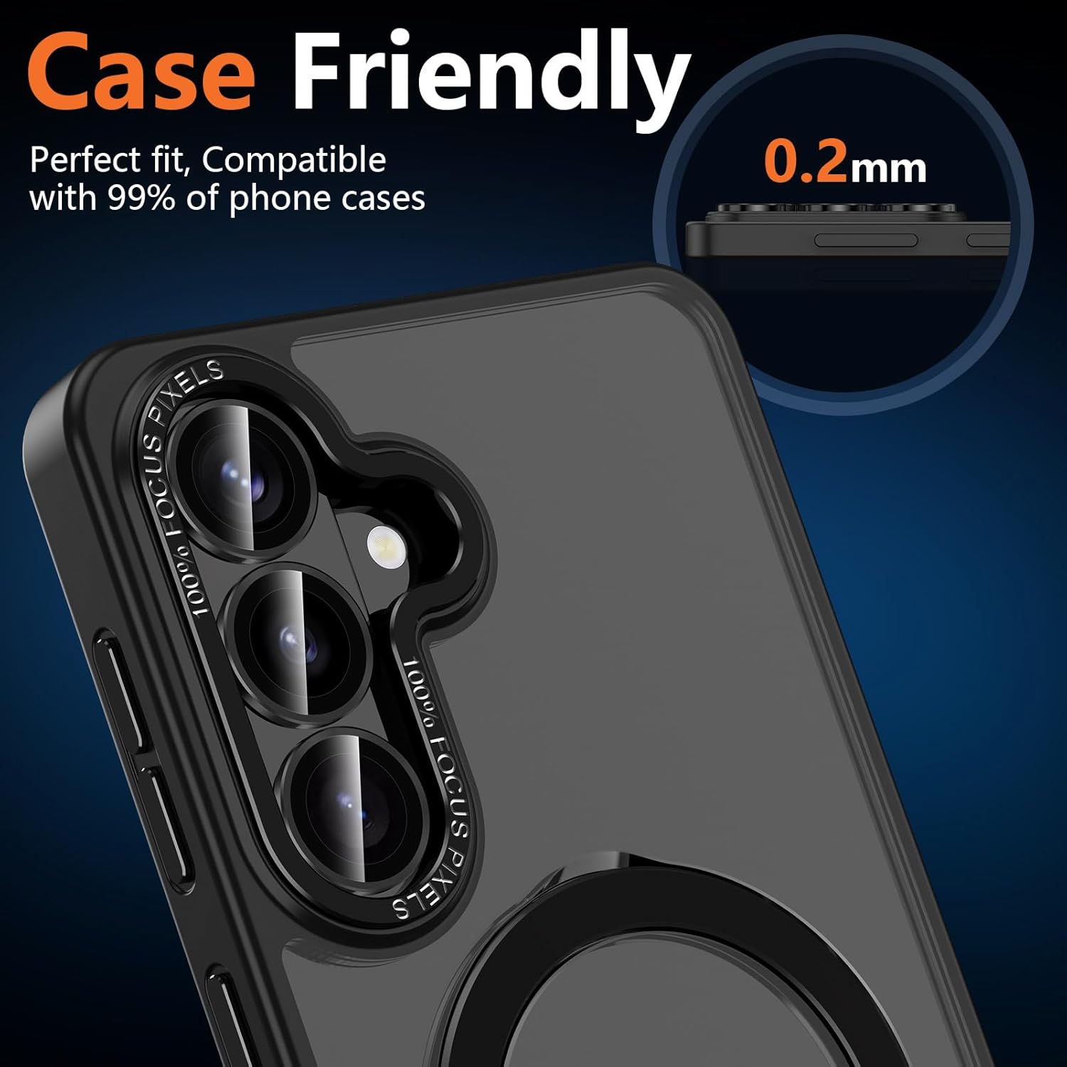Samsung S26 Eagle Eye AR+AF Camera Lens Protector with Removal Tool [Black]
