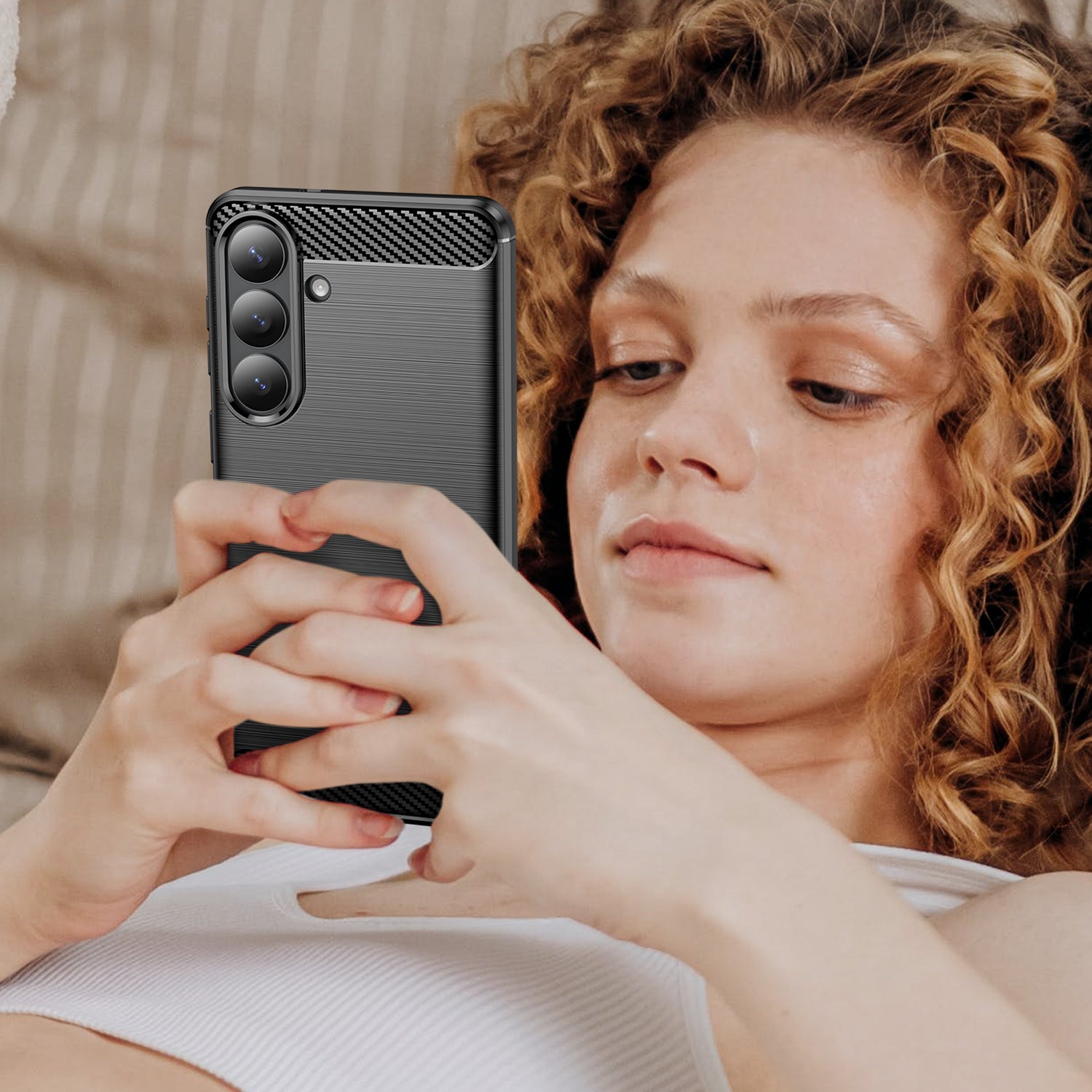 Samsung Galaxy S26 Plus Carbon Fibre Brushed Case [Black]