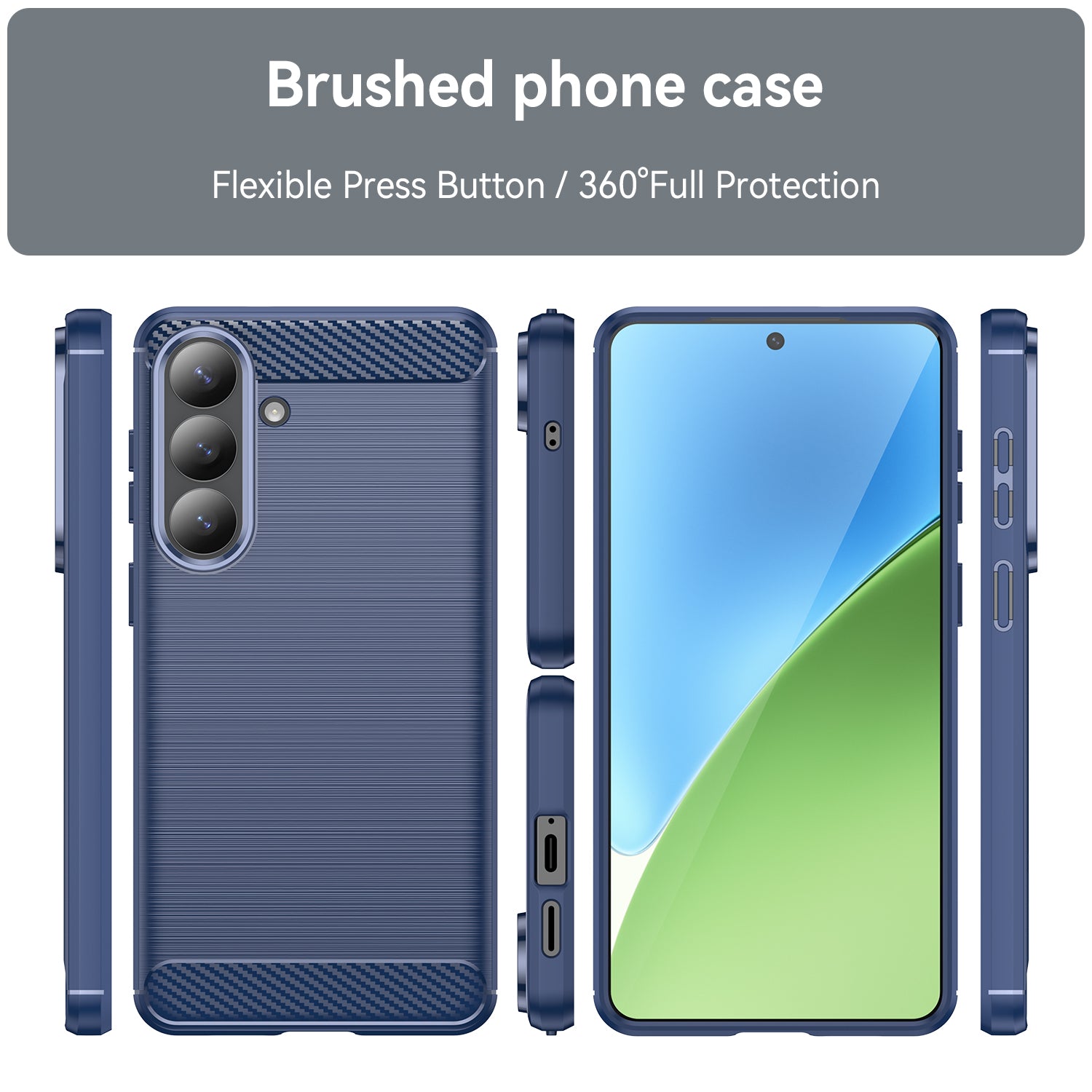 Samsung Galaxy S26 Plus Carbon Fibre Brushed Case [Navy]