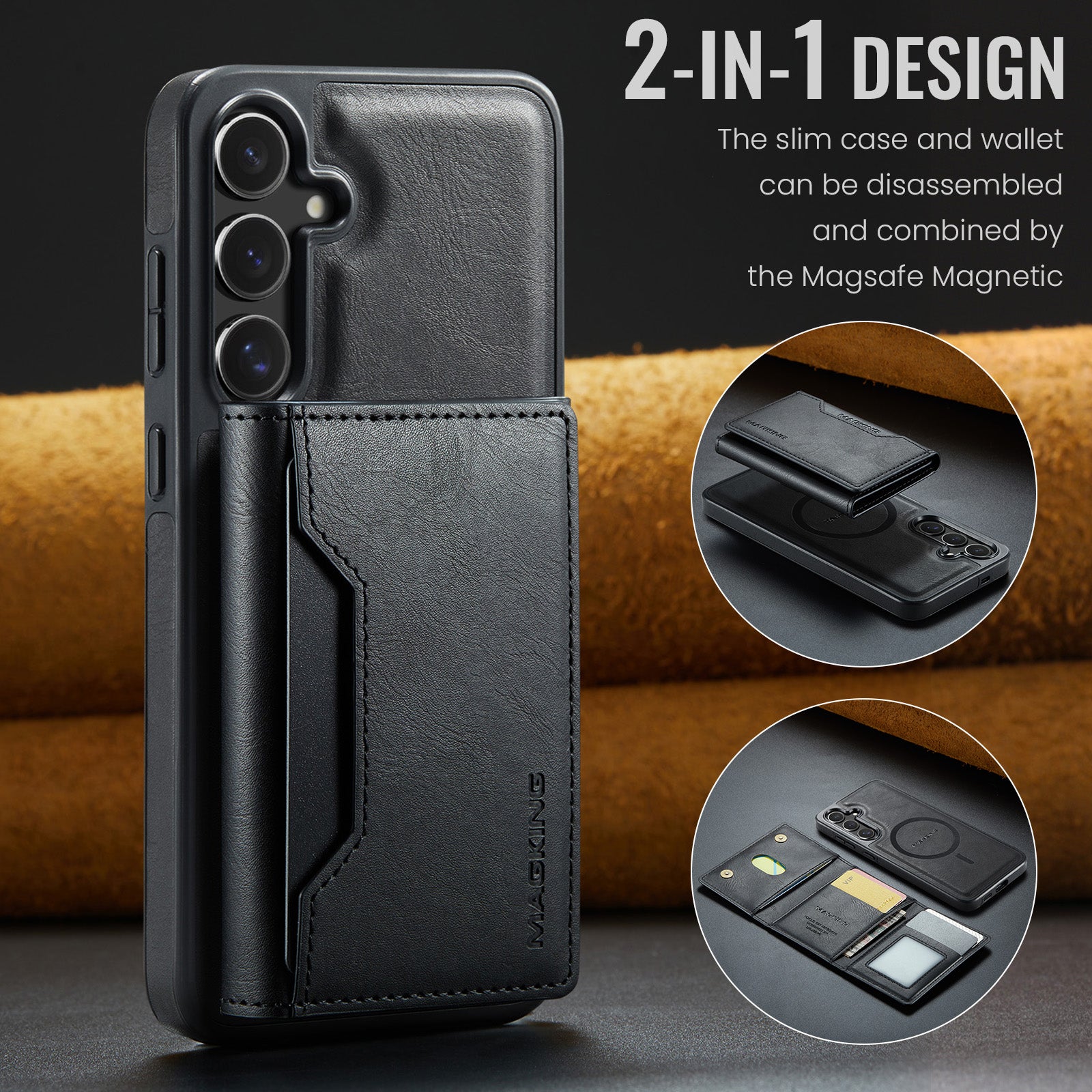 Samsung Galaxy S26 DG.Ming MagSafe Wallet Case [Black]