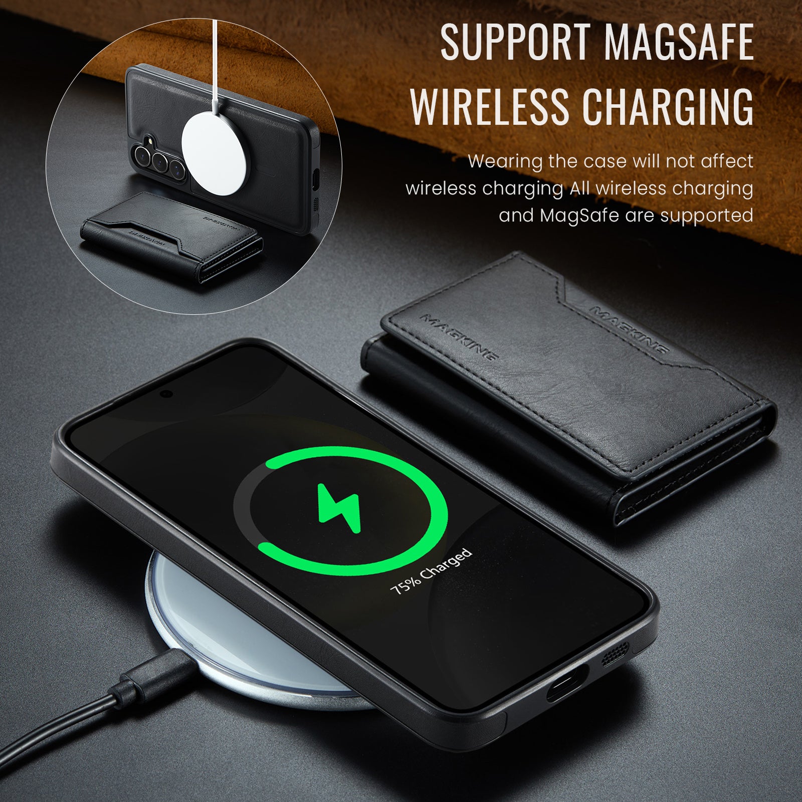 Samsung Galaxy S26 DG.Ming MagSafe Wallet Case [Black]
