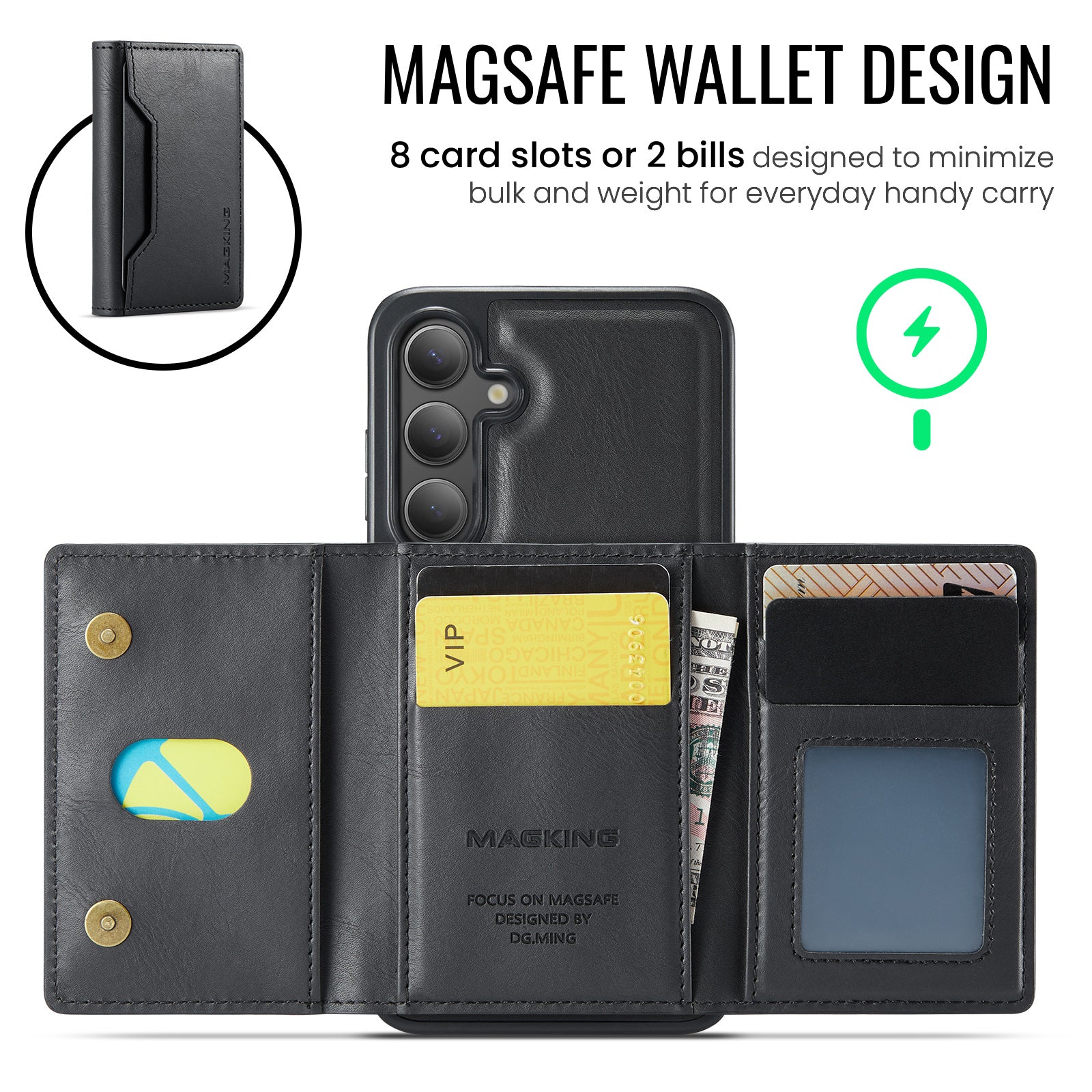 Samsung Galaxy S26 DG.Ming MagSafe Wallet Case [Black]