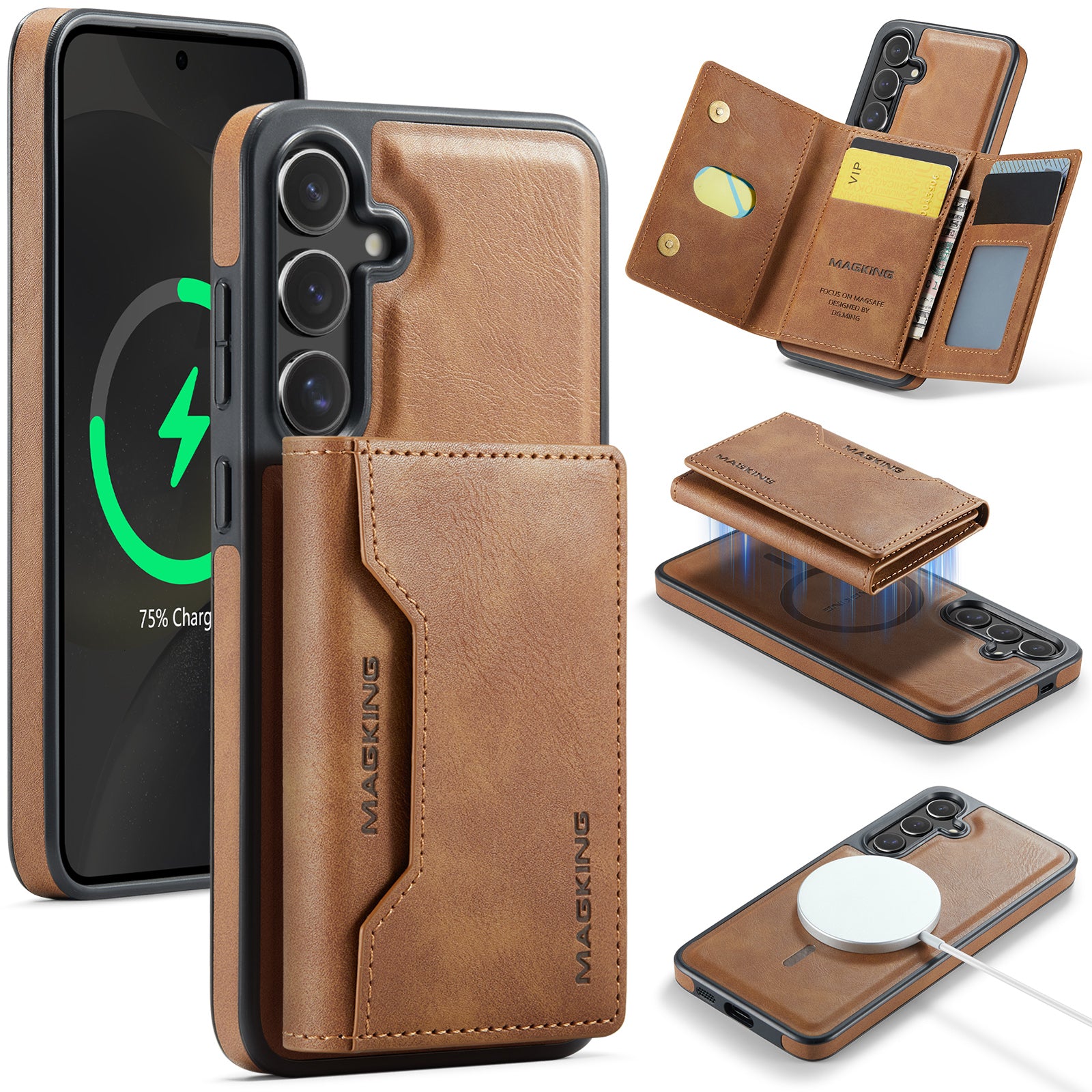 Samsung Galaxy S26 DG.Ming MagSafe Wallet Case [Brown]
