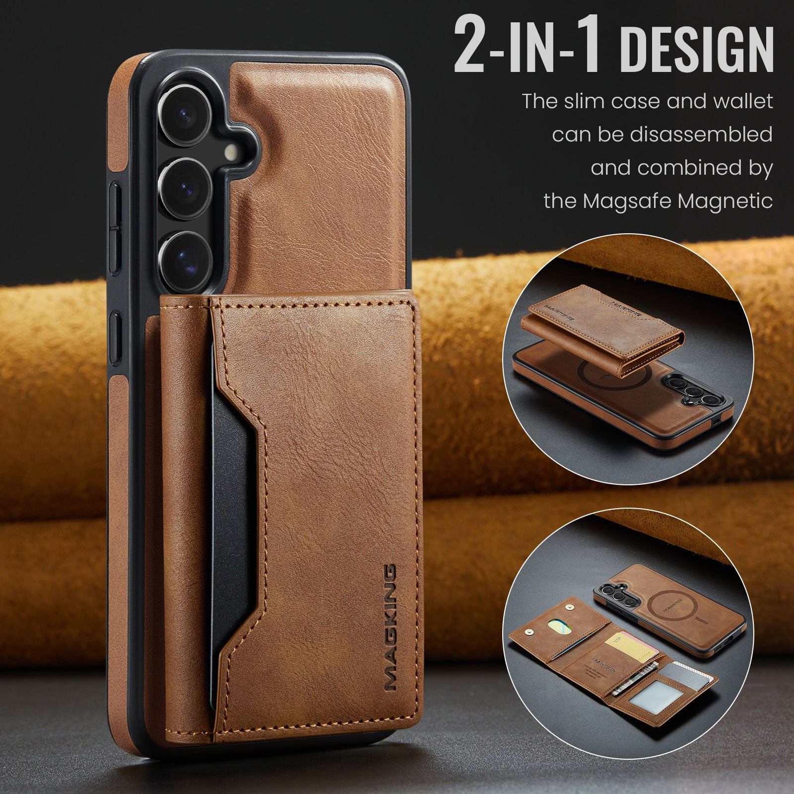 Samsung Galaxy S26 DG.Ming MagSafe Wallet Case [Brown]