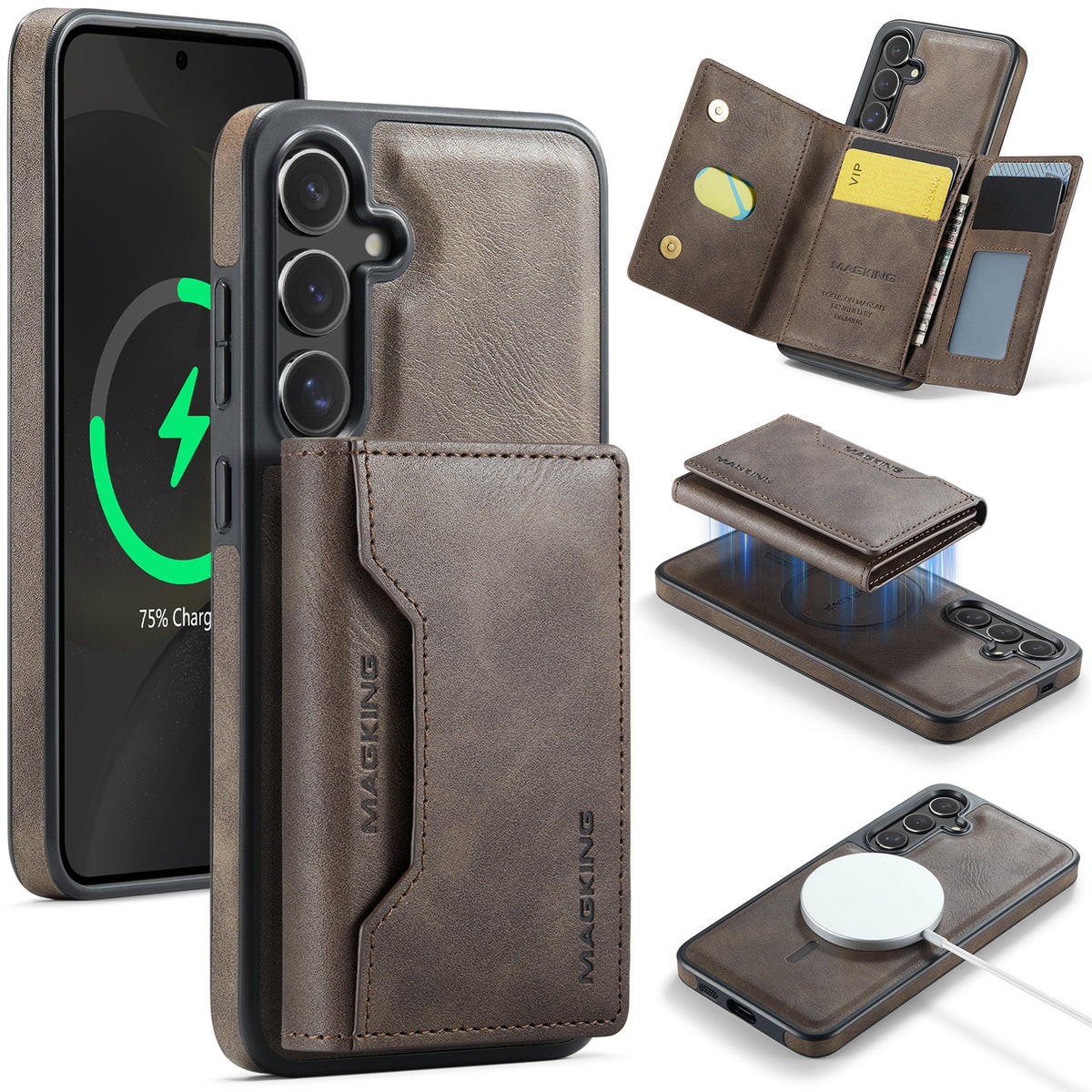 Samsung Galaxy S26 Plus DG.Ming MagSafe Wallet Case [Coffee]