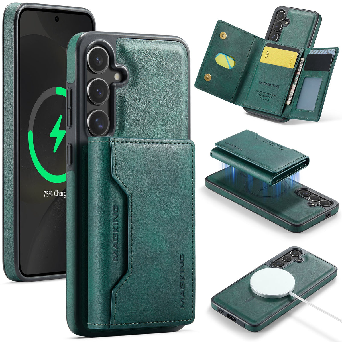 Samsung Galaxy S26 Plus DG.Ming MagSafe Wallet Case [Green]