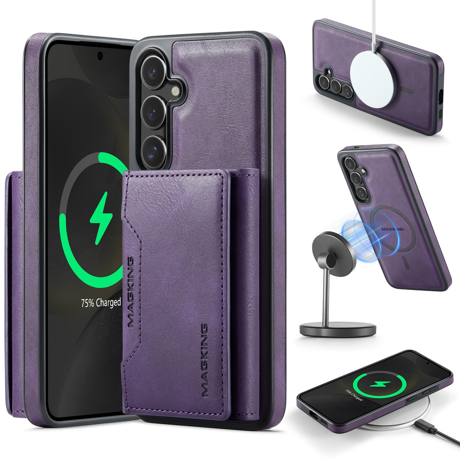 Samsung Galaxy S26 Plus DG.Ming MagSafe Wallet Case [Purple]