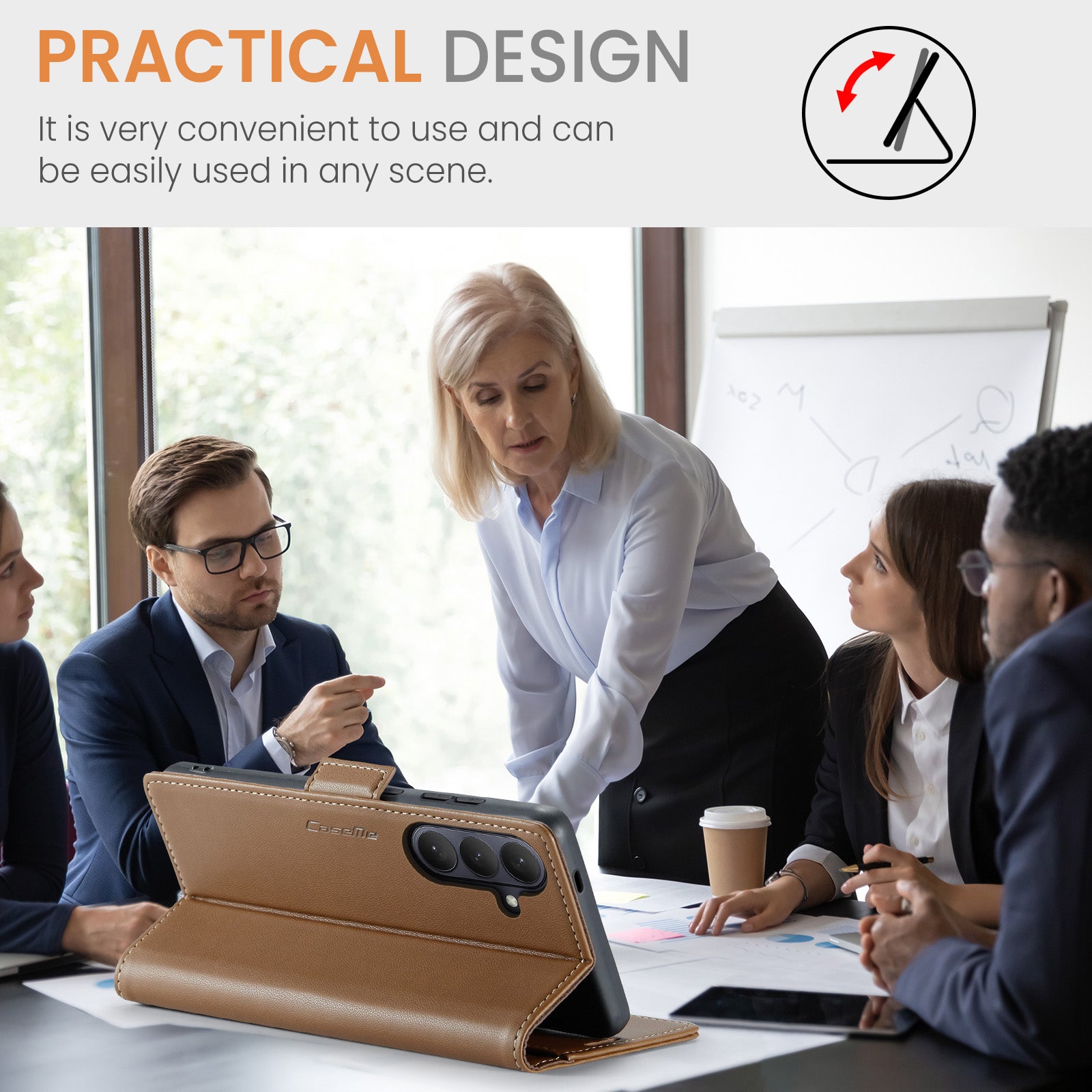 Samsung Galaxy S26 Plus CaseMe Retro Wallet Case [Brown]