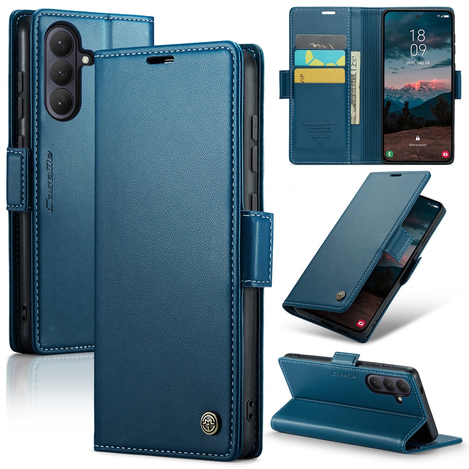 Samsung Galaxy S26 CaseMe Retro Wallet Case [Navy]