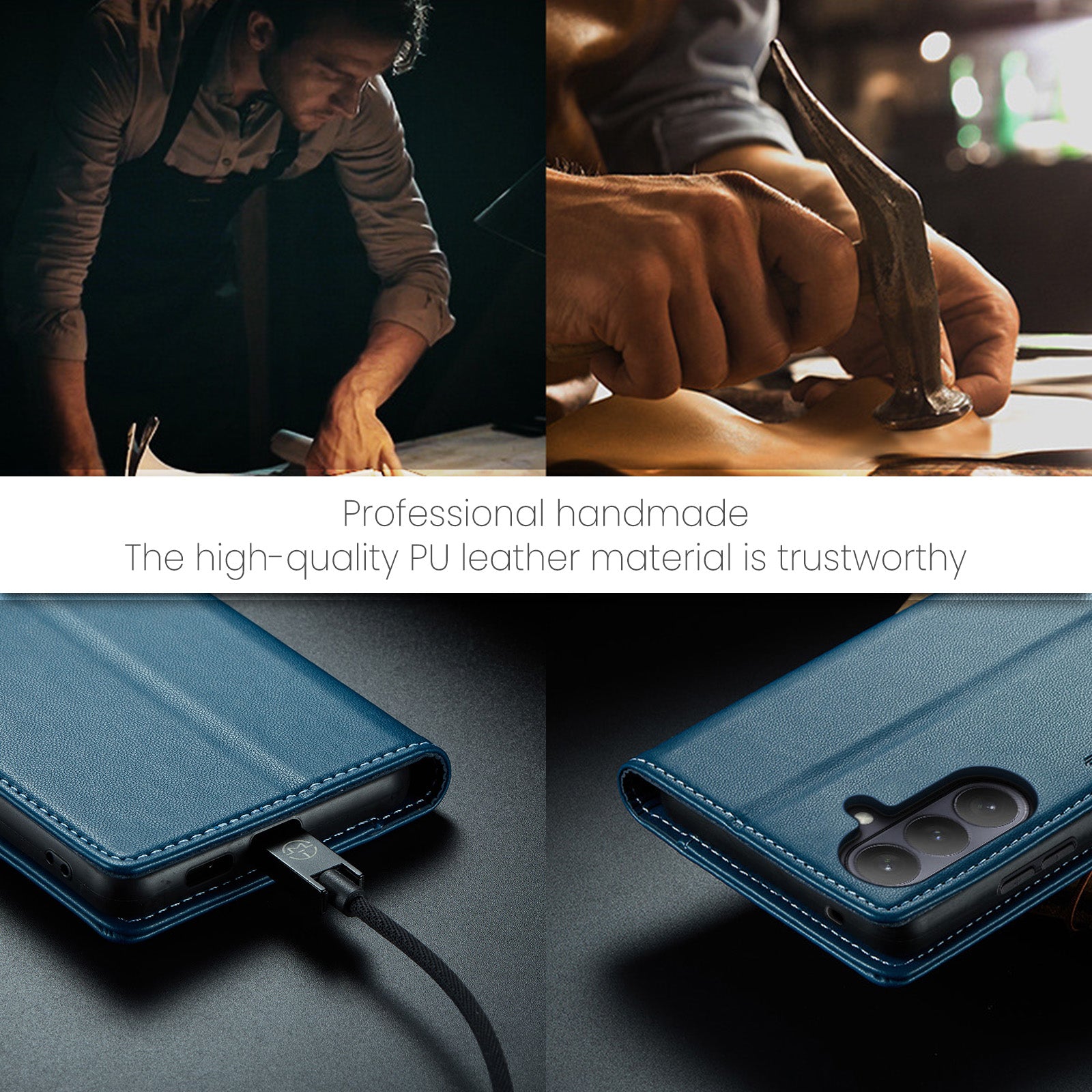 Samsung Galaxy S26 CaseMe Retro Wallet Case [Navy]