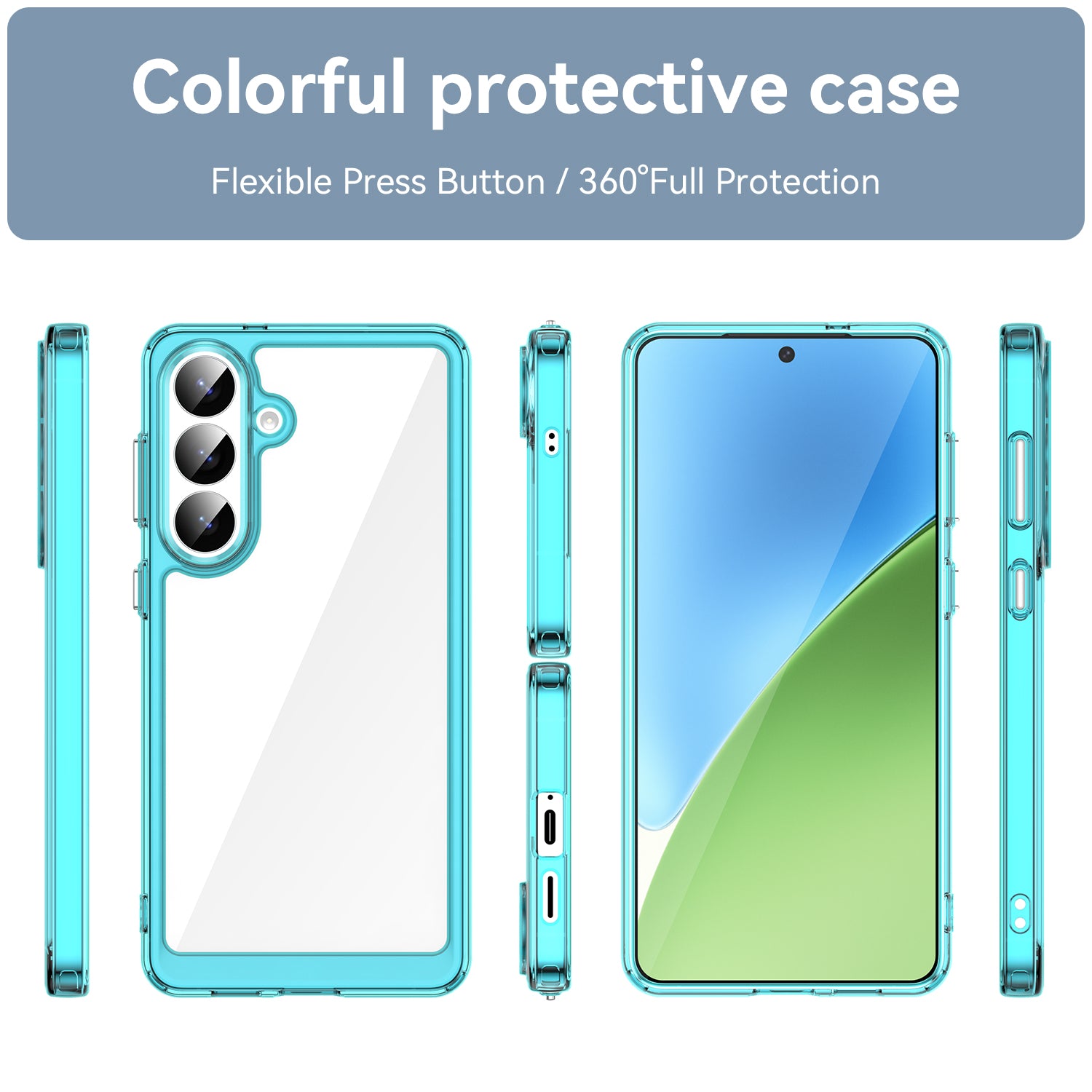 Samsung Galaxy S26 Plus Soft TPU Bumper Case [Clear Blue]
