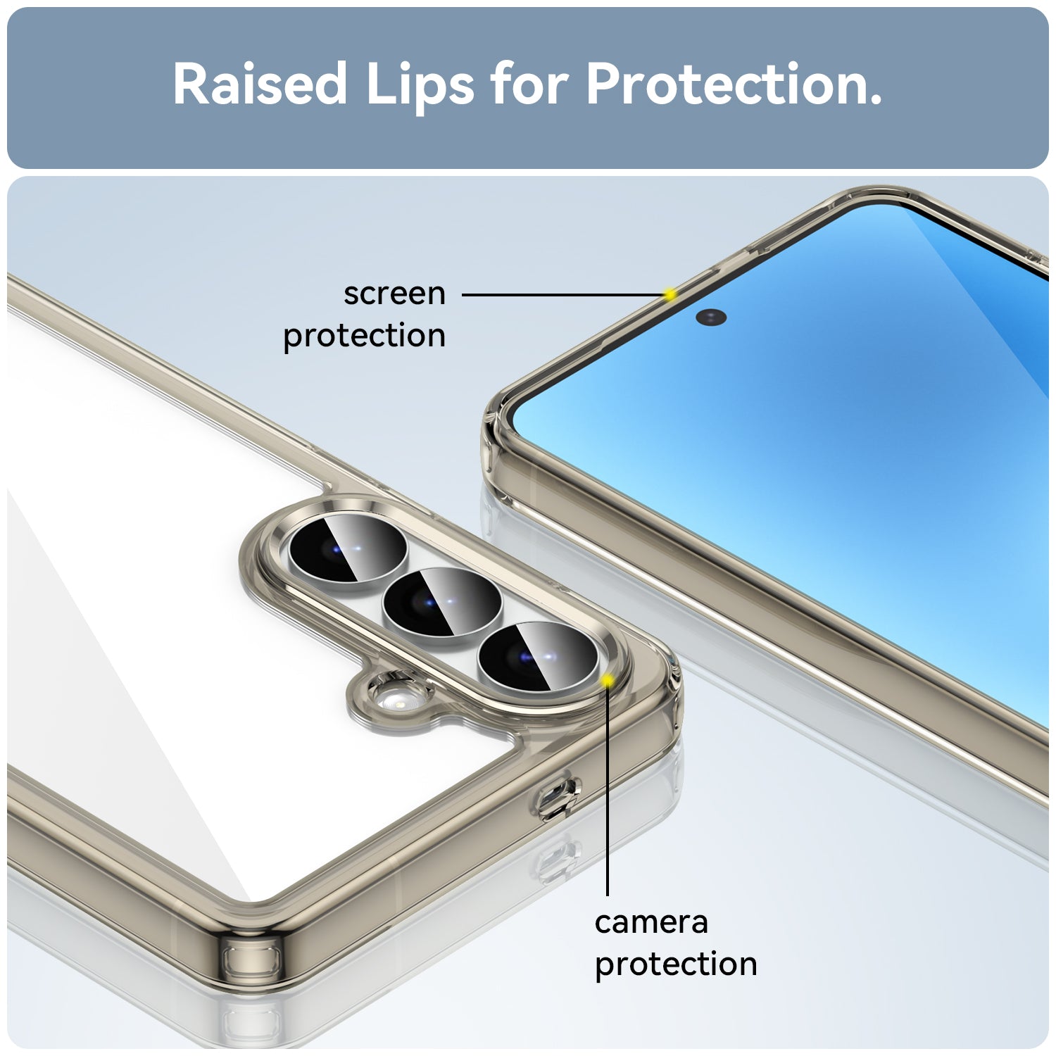 Samsung Galaxy S26 Plus Soft TPU Bumper Case [Clear Grey]