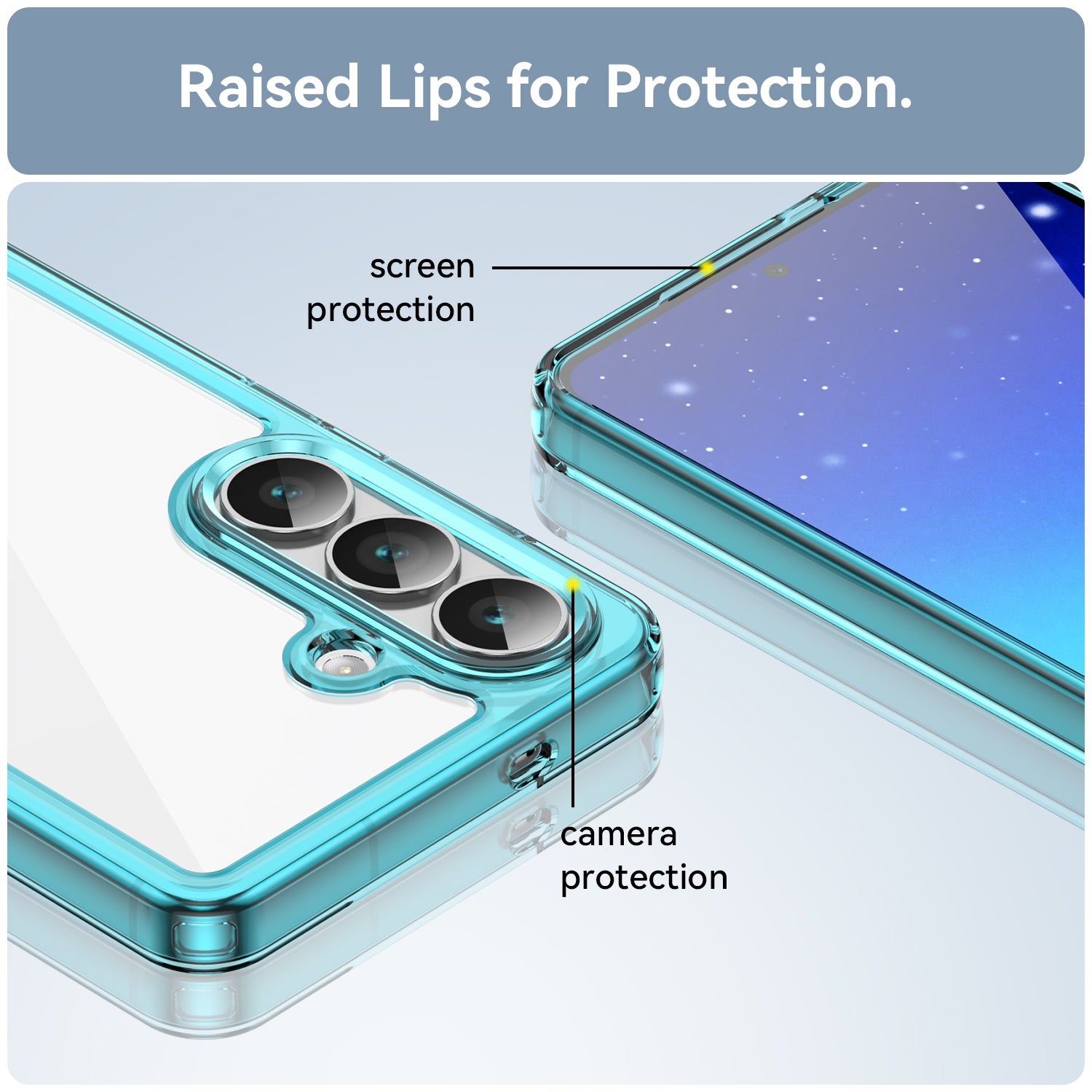 Samsung Galaxy S26 Soft TPU Bumper Case [Clear Blue]