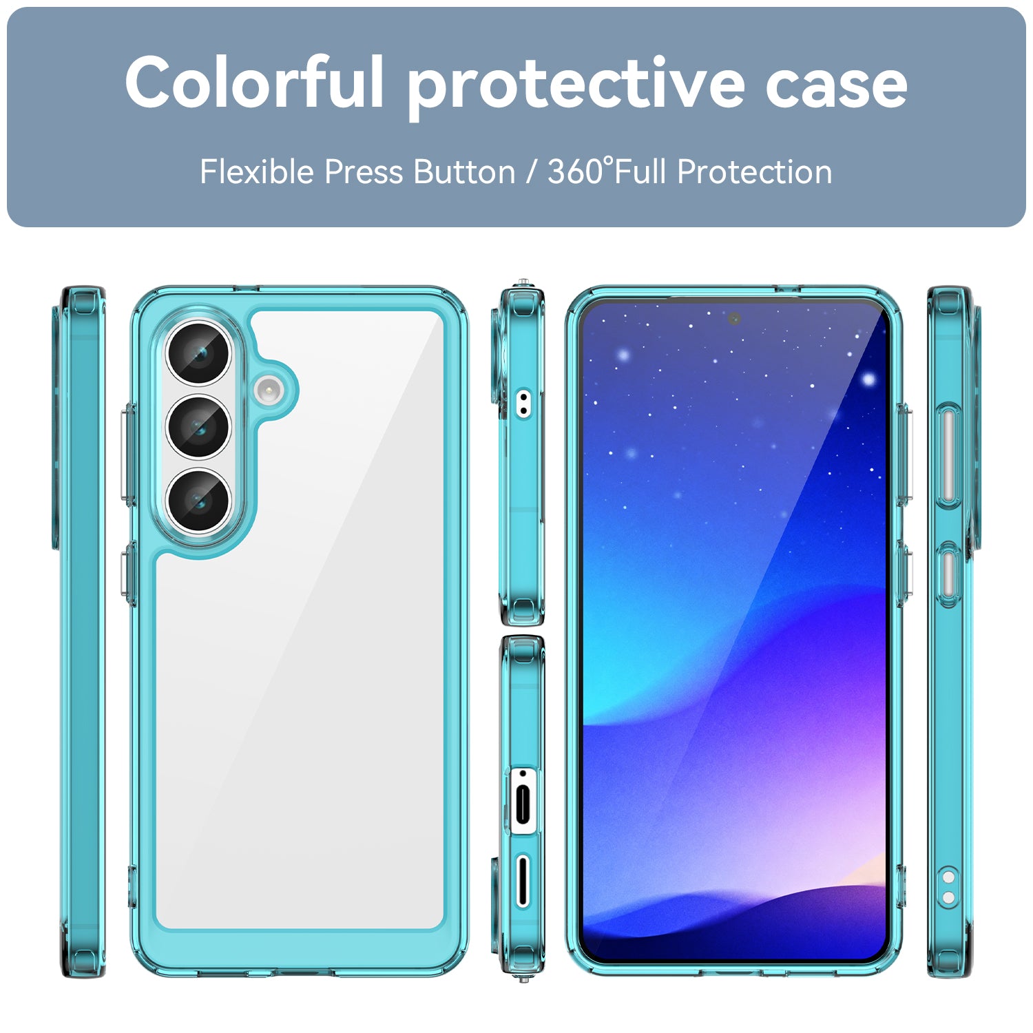 Samsung Galaxy S26 Soft TPU Bumper Case [Clear Blue]