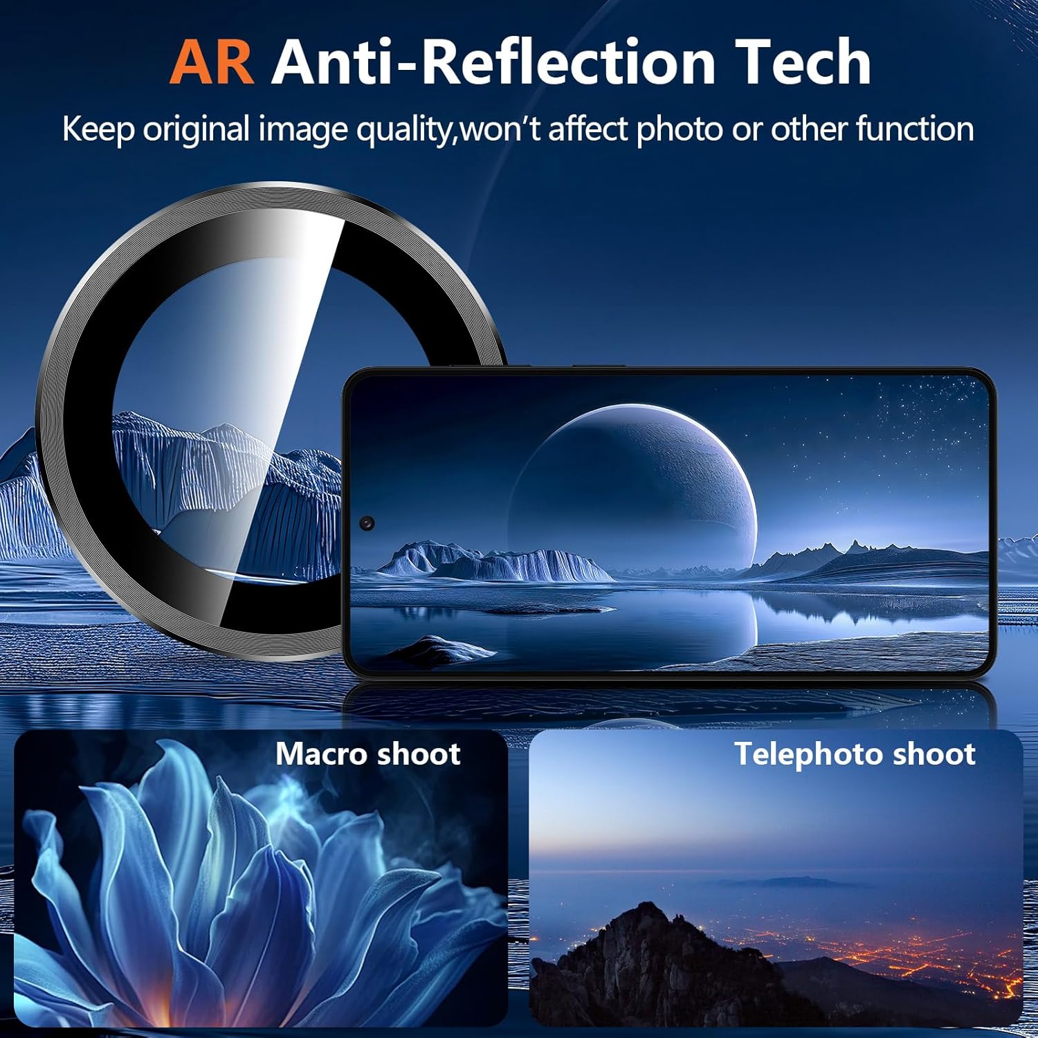 Samsung S26 Ultra Eagle Eye AR+AF Camera Lens Protector with Removal Tool [Titanium Grey]