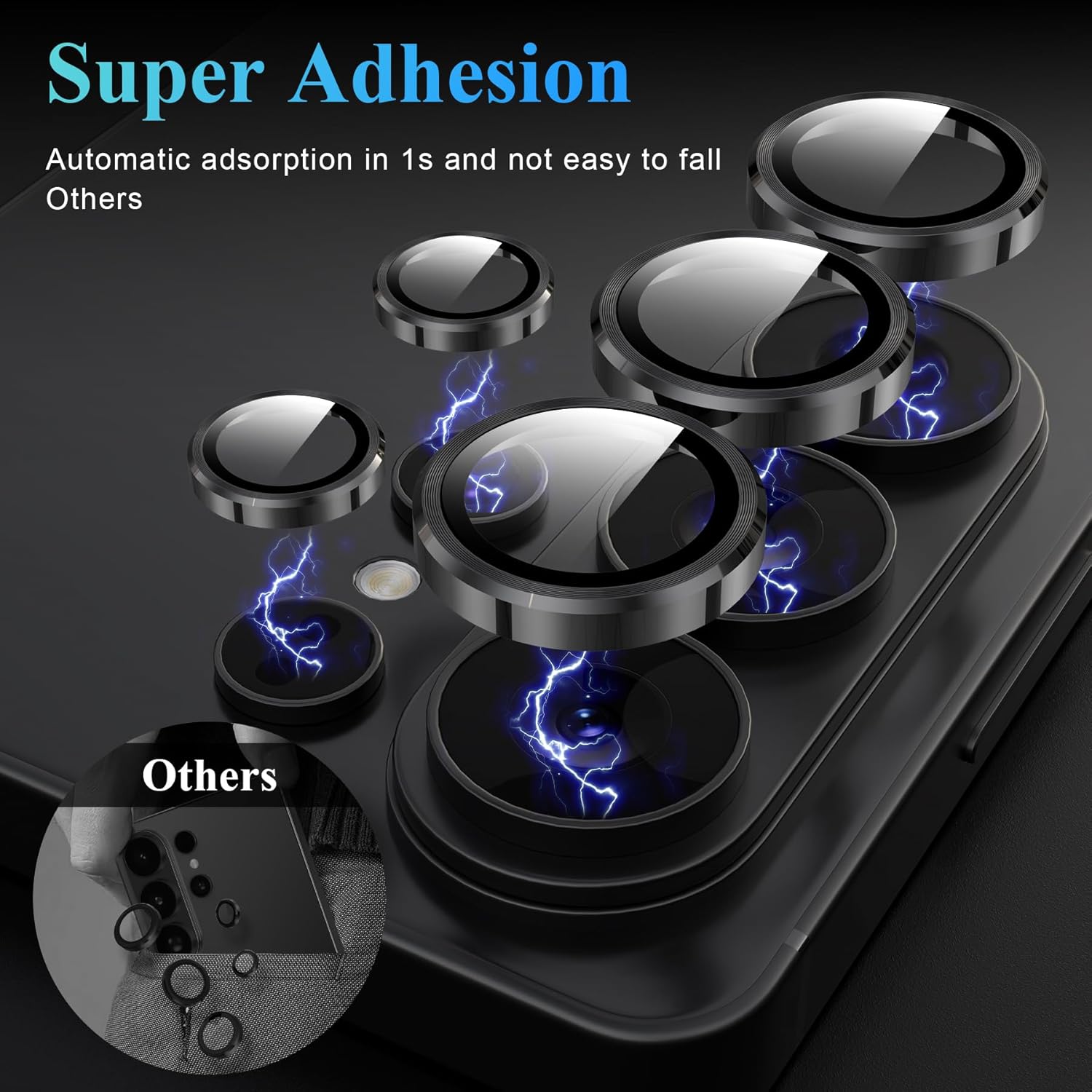 Samsung S26 Ultra Eagle Eye AR+AF Camera Lens Protector with Removal Tool [Titanium Grey]