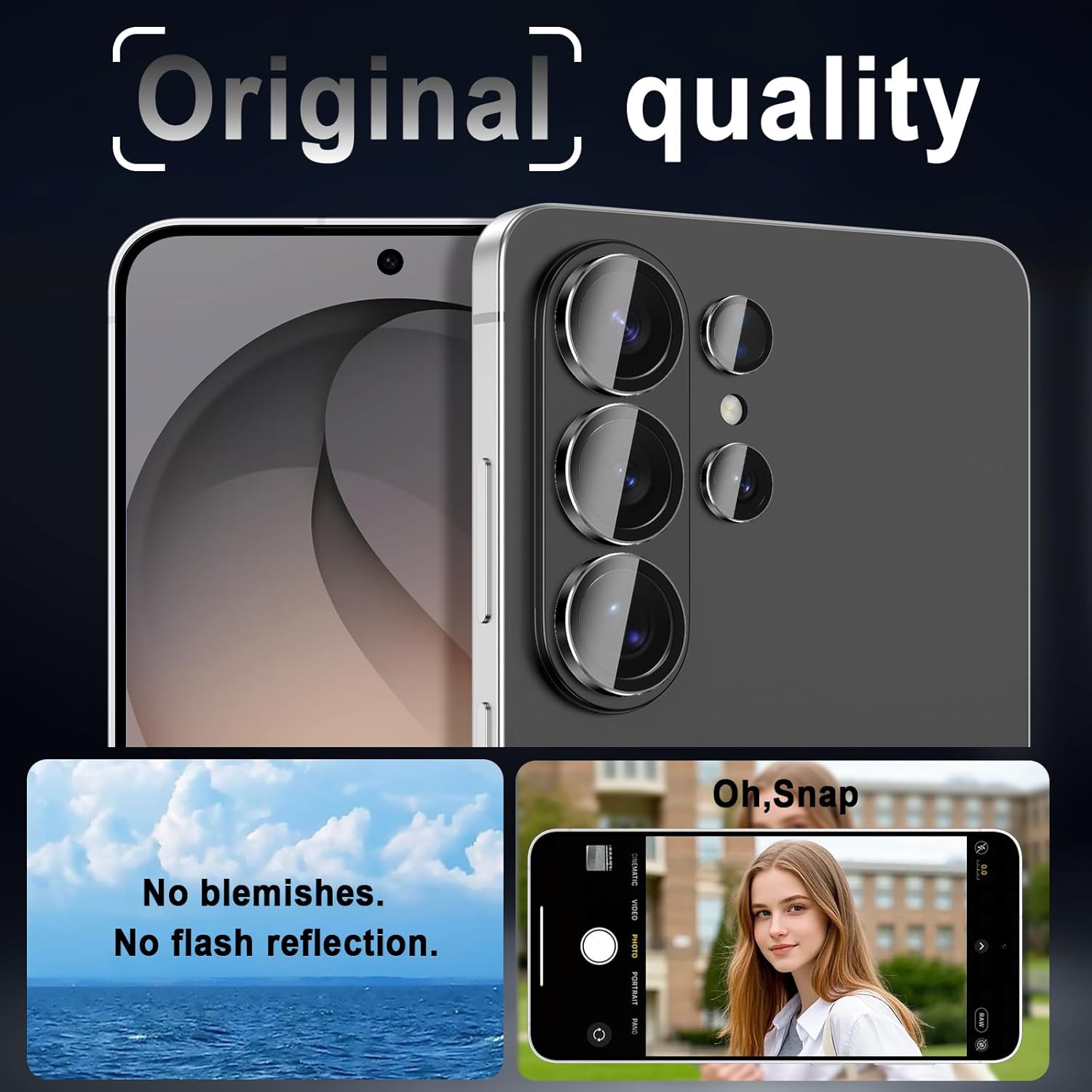 Samsung S26 Ultra Eagle Eye AR+AF Camera Lens Protector with Removal Tool [Black]