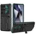 Samsung S26 Ultra Heavy Duty Kickstand Card Holder Case Shockproof Teal - Teal