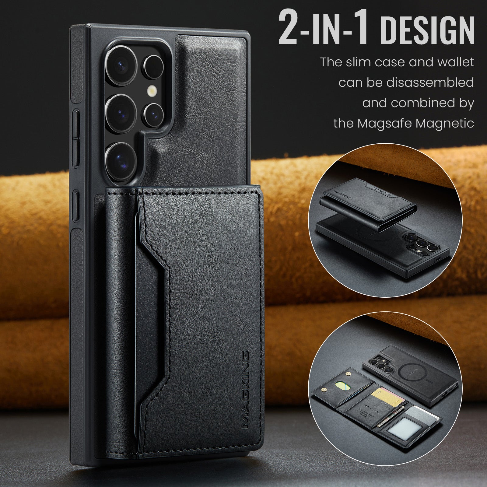 Samsung Galaxy S26 Ultra DG.Ming MagSafe Wallet Case [Black]