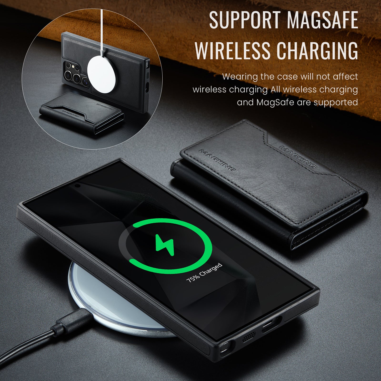 Samsung Galaxy S26 Ultra DG.Ming MagSafe Wallet Case [Black]