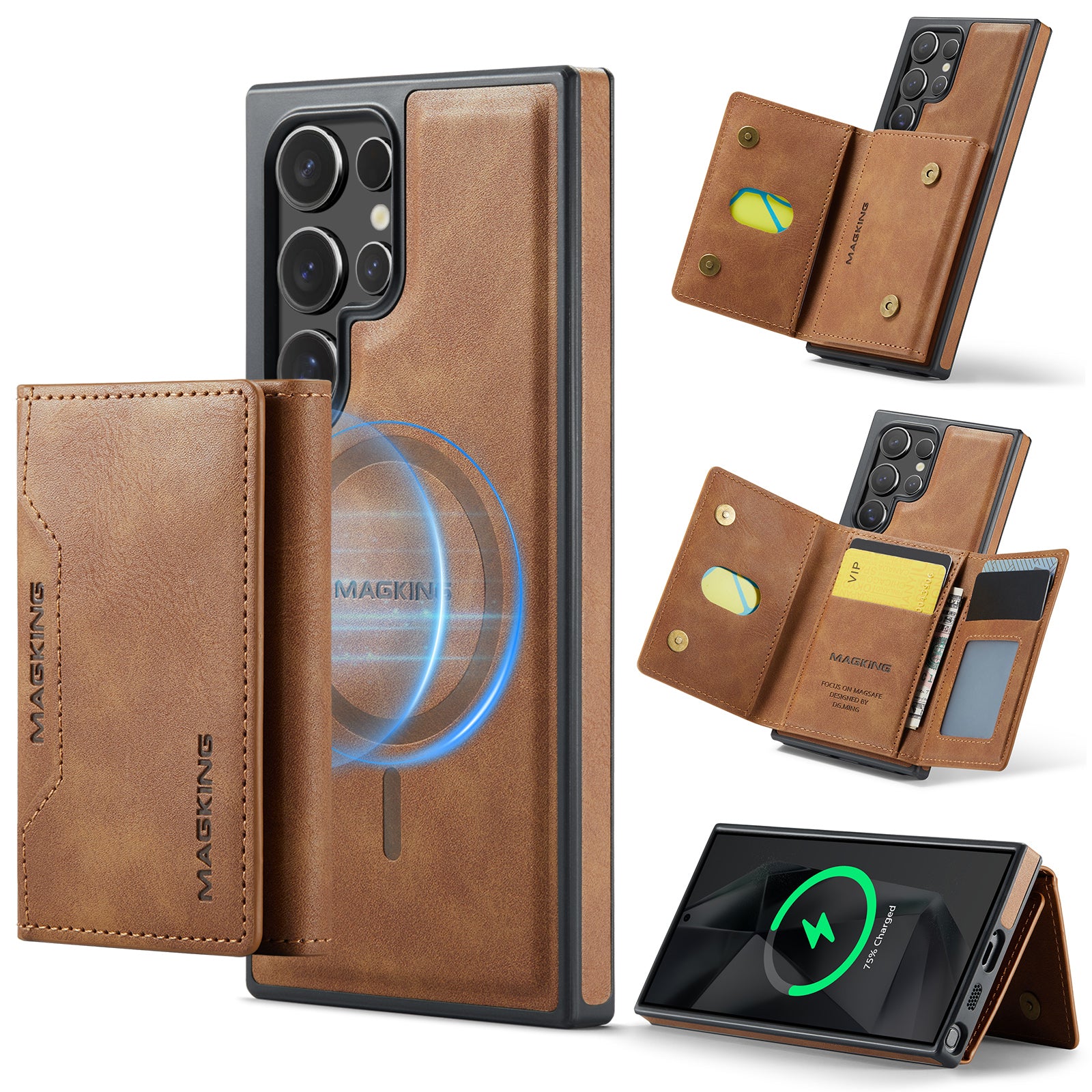 Samsung Galaxy S26 Ultra DG.Ming MagSafe Wallet Case [Brown]