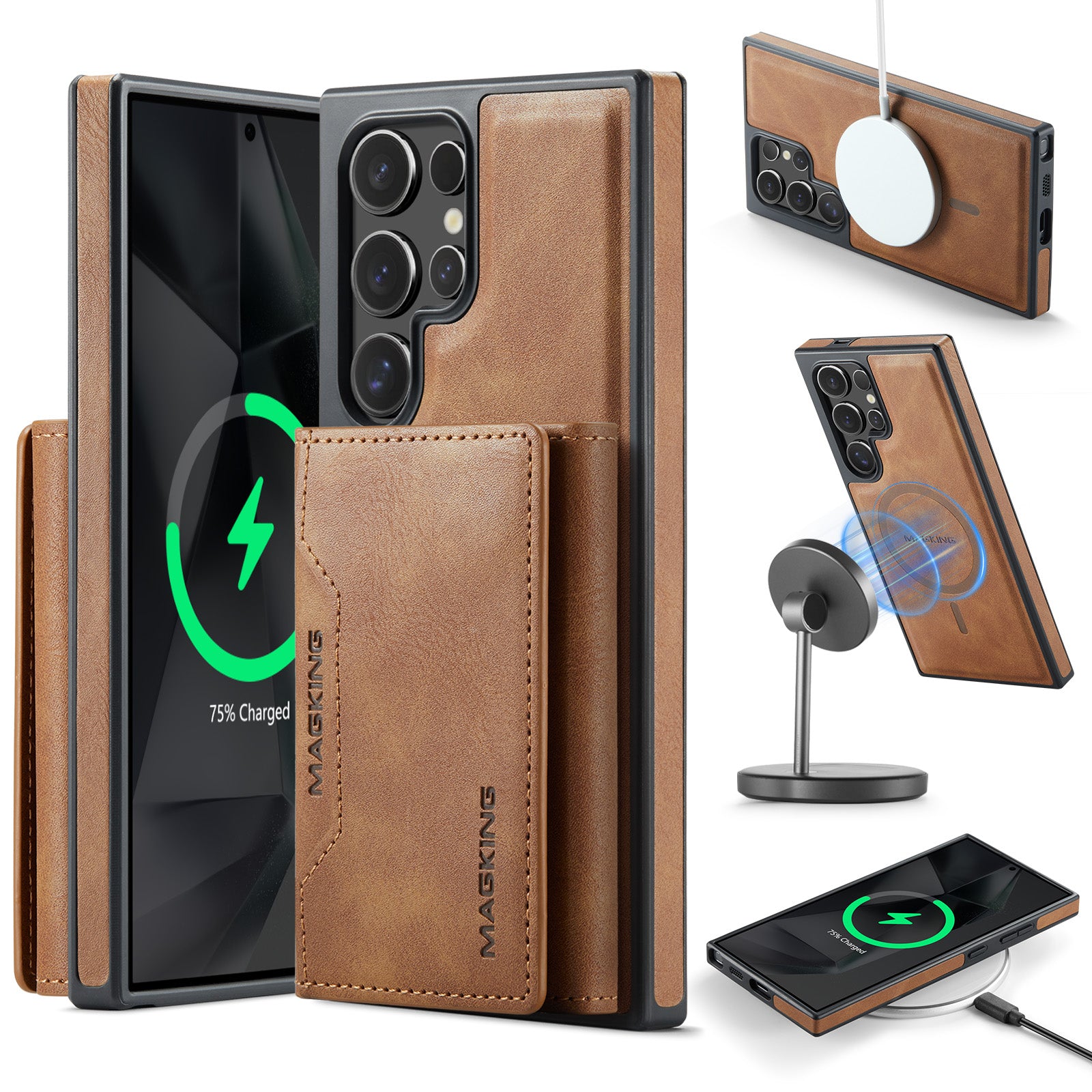 Samsung Galaxy S26 Ultra DG.Ming MagSafe Wallet Case [Brown]