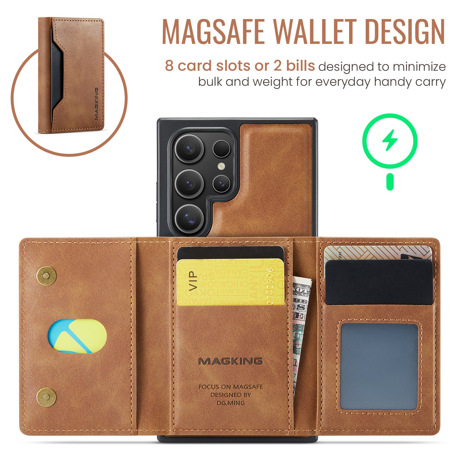 Samsung Galaxy S26 Ultra DG.Ming MagSafe Wallet Case [Brown]
